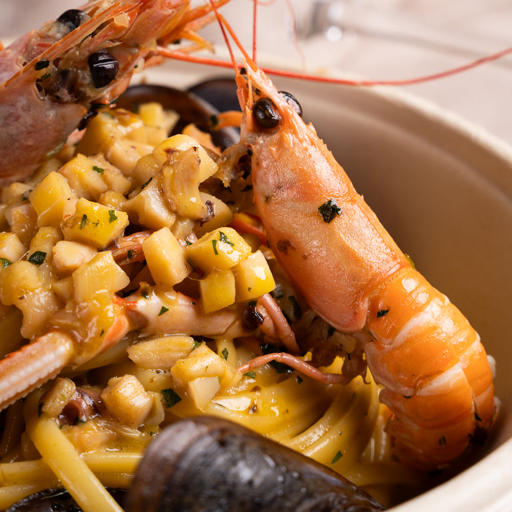 Le linguine alla carbonara di mare